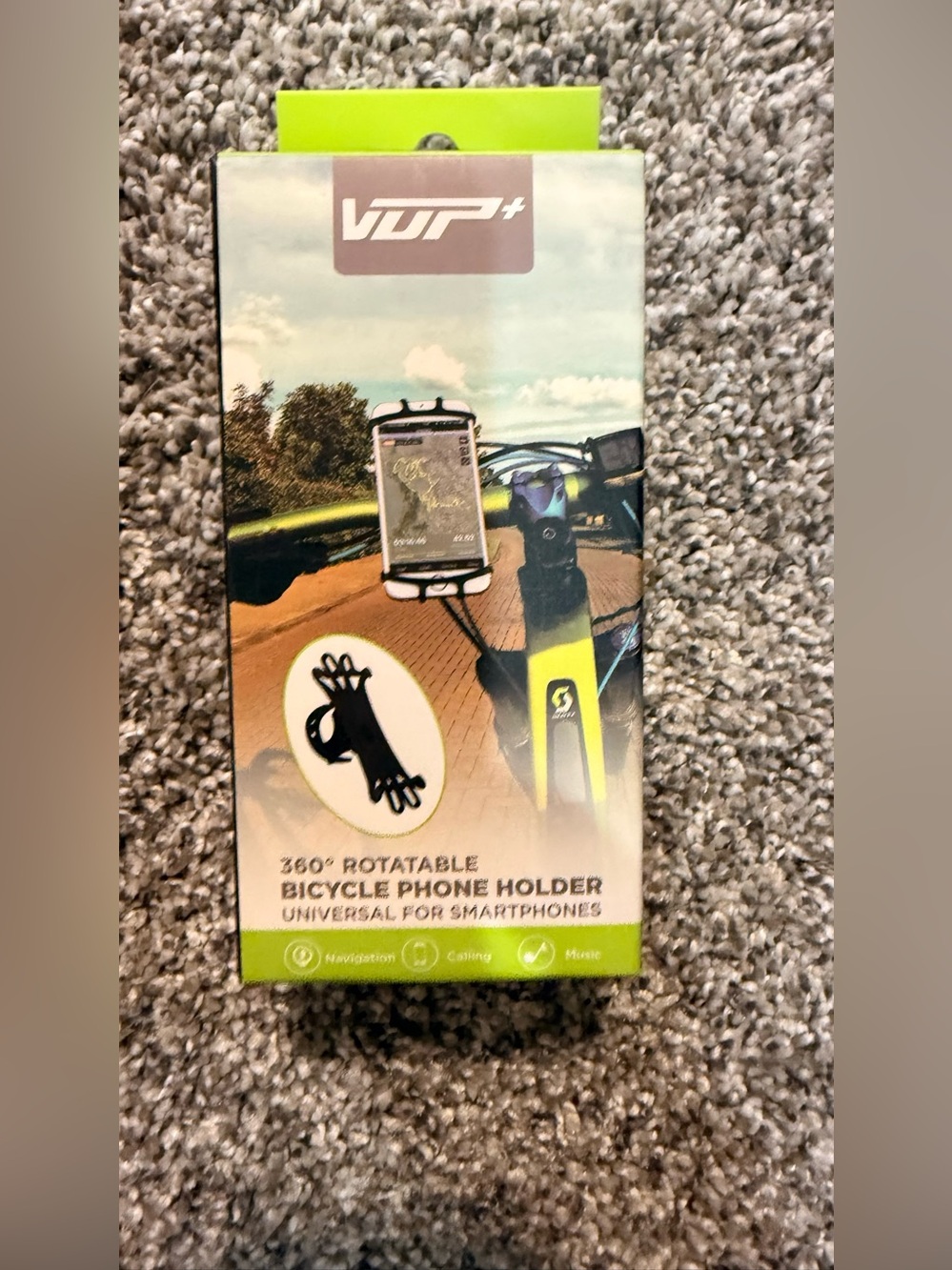 vu 360° Rotating Bicycle Phone Holder - Black